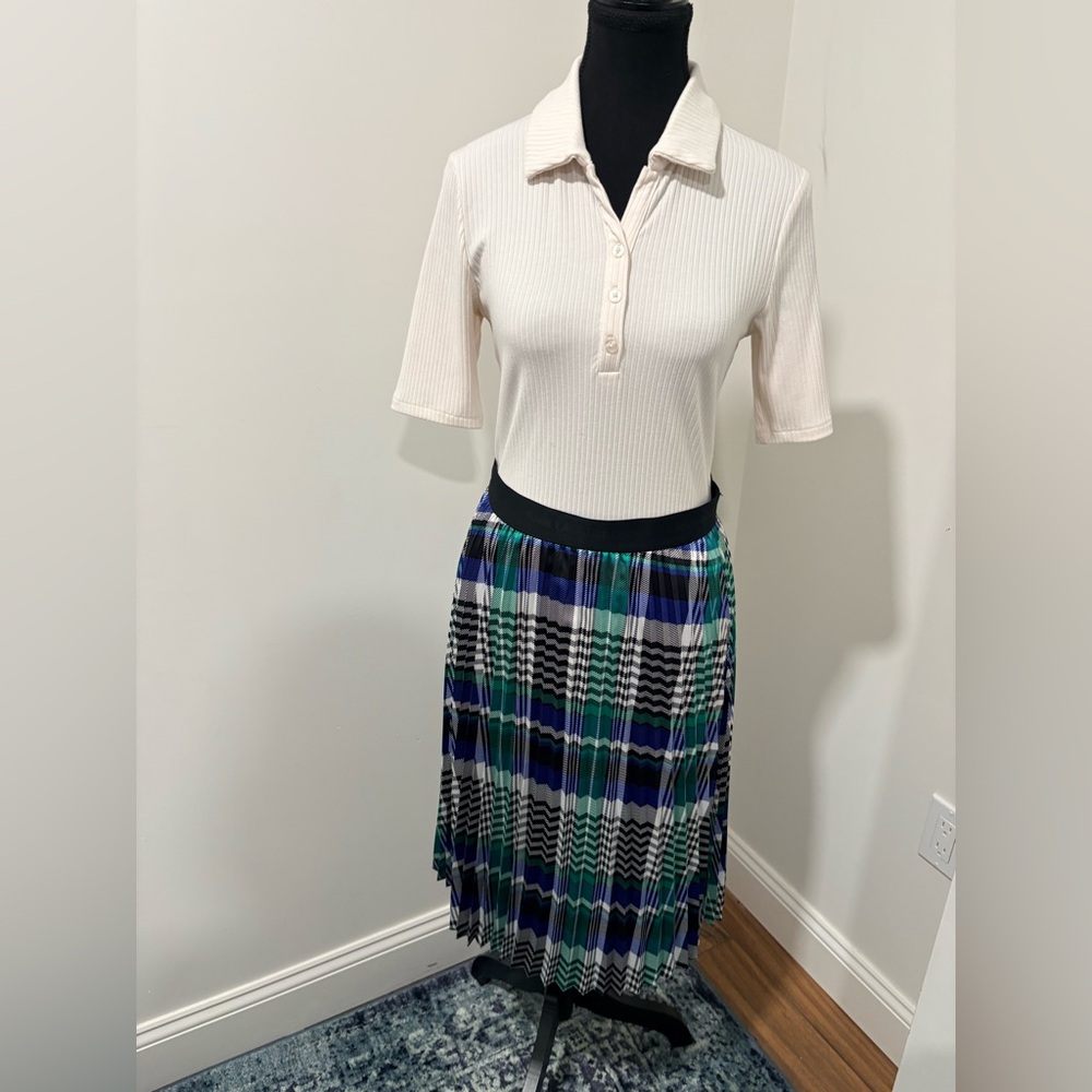 Karl Lagerfeld Multicolor Pleated Midi Skirt size xs